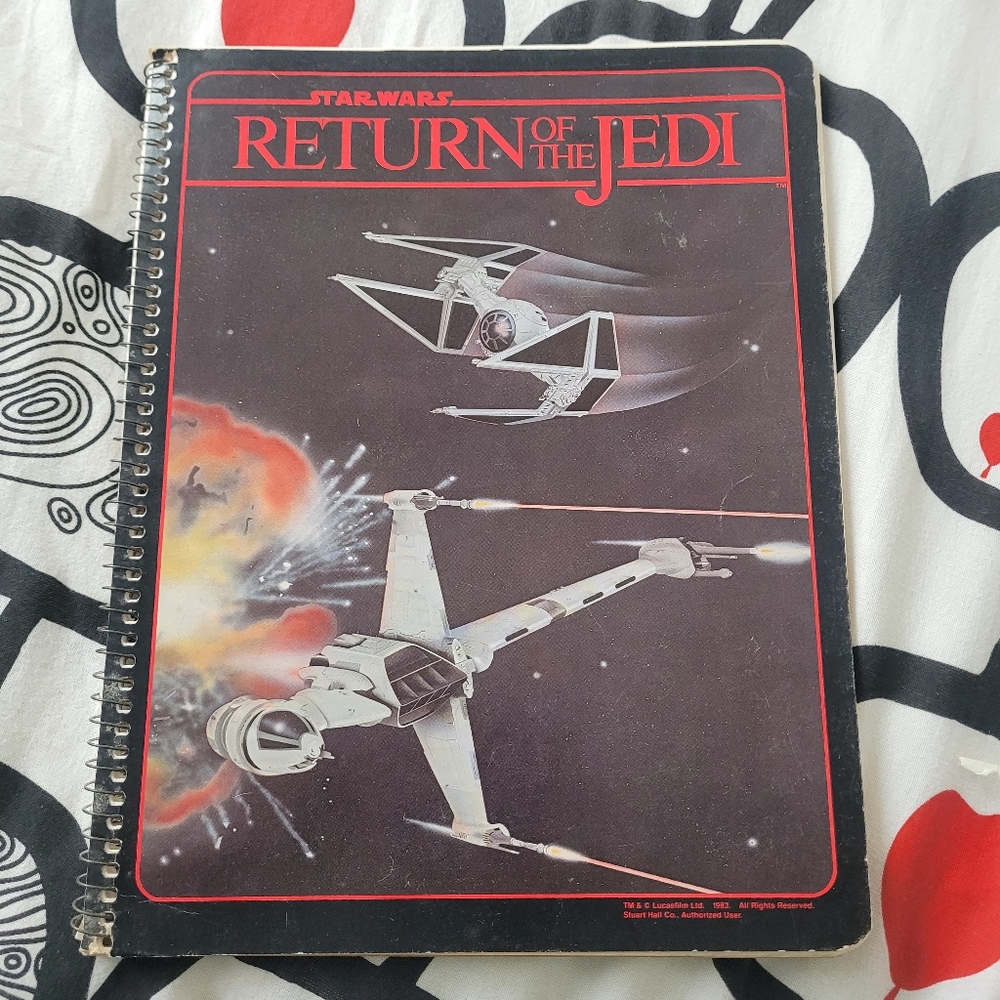 Vintage 1983 Star Wars Return of the Jedi notebook